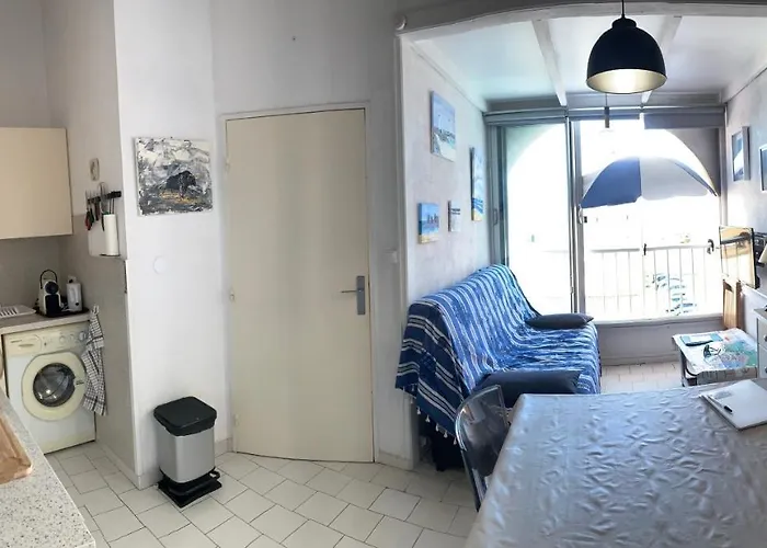 דירה T3 Climatise 40m2 Piscine Parking Prive 2 Secteur Falaises 50 M De La Proche Centre-port 4 Personnes אגדה